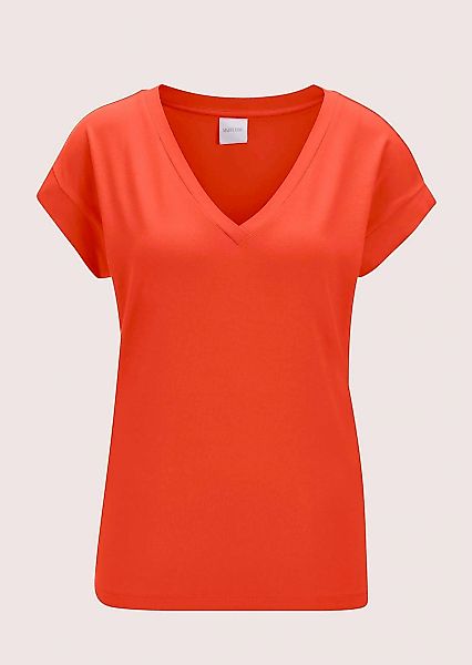 MADELEINE Kurzarmshirt "Shirt Zeitloses Blusenshirt mit V-Ausschnitt" günstig online kaufen