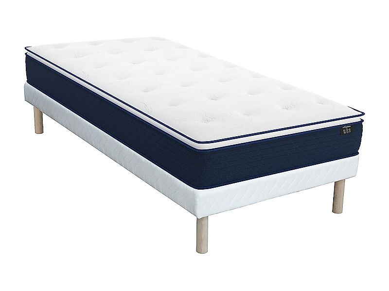 Taschenfederkernmatratze-Bettgestell-Set - 90 x 190 cm - mit integriertem T günstig online kaufen