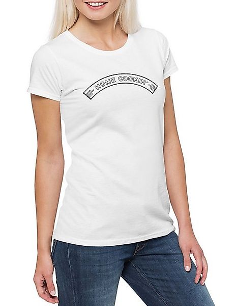 Urban Backwoods Print-Shirt Home Cookin Damen T-Shirt Midnight Manfred Bern günstig online kaufen