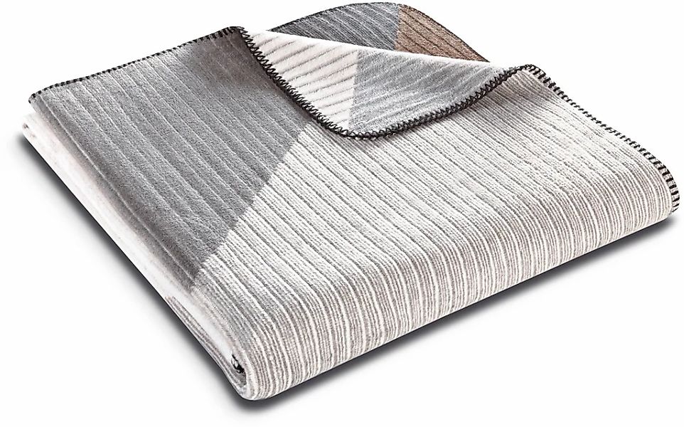 Biederlack Wohndecke "Feel mit schöner Hoch-Tief-Struktur" Made in Germany günstig online kaufen
