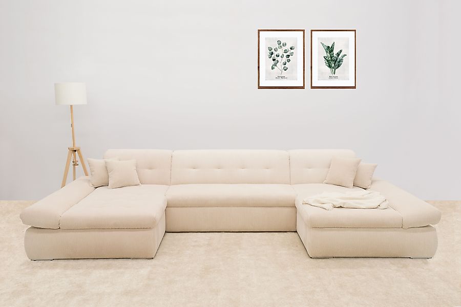 DOMO collection Wohnlandschaft "Moric wahlweise mit Bettfunktion und Armtei günstig online kaufen