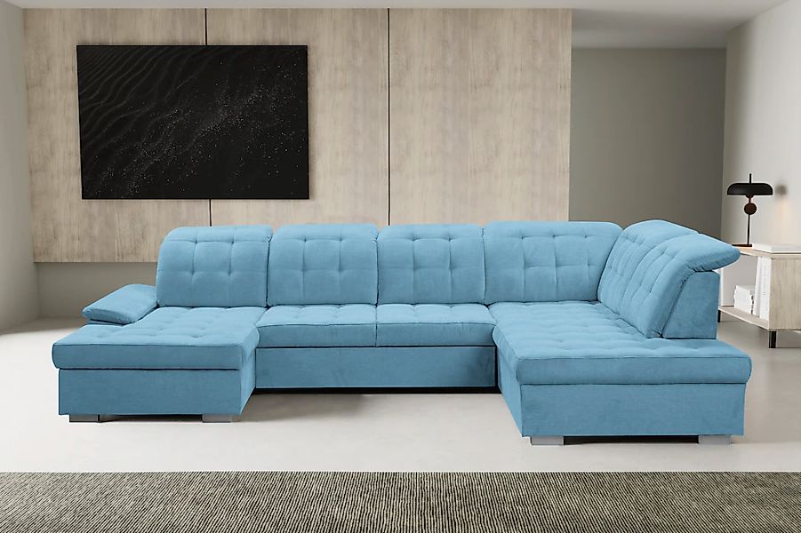 WERK2 Wohnlandschaft "Kordula-New Multifunktion Couch, Breite 332cm, bequem günstig online kaufen