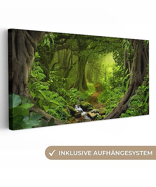 OneMillionCanvasses® Leinwandbild Panorama Dschungel - Grün günstig online kaufen