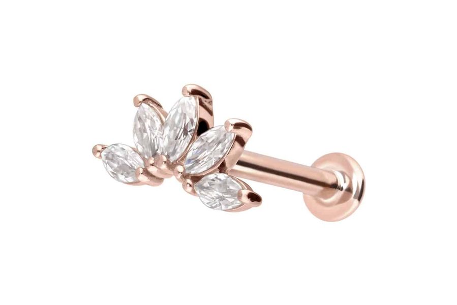 PIERCINGLINE Piercing-Set 14 Karat Gold Labret günstig online kaufen
