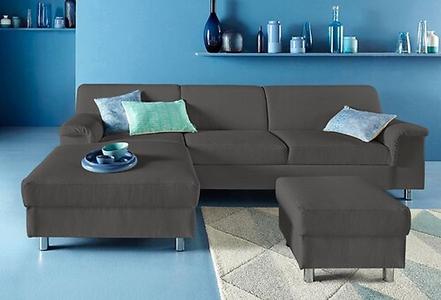 DOMO collection Ecksofa »Jamie, modern und elegant, Fußhöhe 9cm, L-Form,« w günstig online kaufen