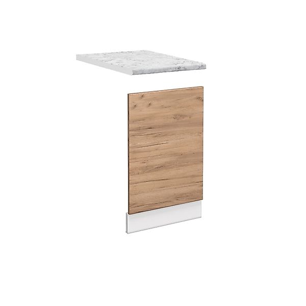 Vicco Frontblende Fame-Line Geschirrspüler Fronttür Goldkraft Eiche/Weiß 45 günstig online kaufen