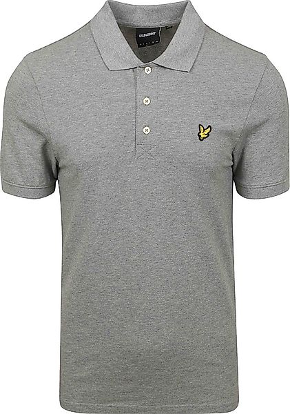 Lyle und Scott Polo Plain Grau - Größe L günstig online kaufen