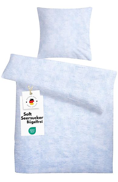 Carpe Sonno Bettwäsche Seersucker 135x200 Bügelfrei günstig online kaufen