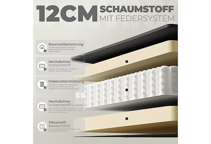 Dowinx Gaming-Stuhl Massage Gaming Stuhl Stoff mit Kopfstütze, Ergonomische günstig online kaufen