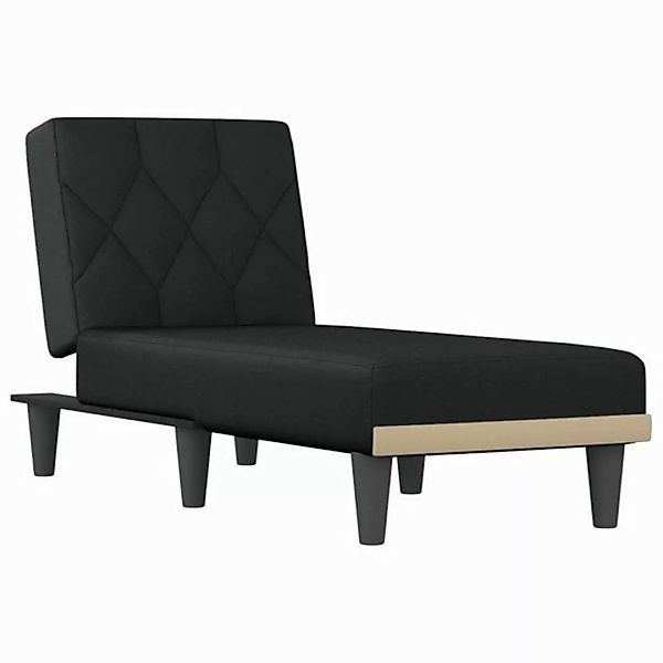 vidaXL Chaiselongue, Liegesofa Schwarz Stoff günstig online kaufen