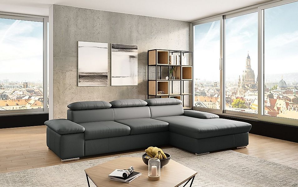 sit&more Ecksofa "Valantine L-Form, B: 286 cm" mit Arm- & Kopfteilverstellu günstig online kaufen