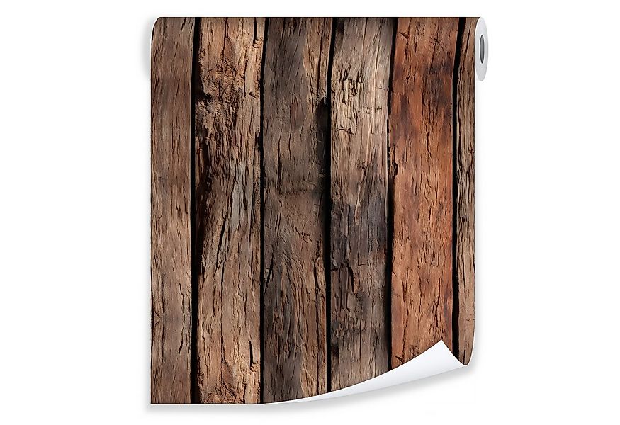Wallarena Vliestapete Braun Holz Natur Wohnzimmer Schlafzimmer Tapete 3D Ef günstig online kaufen