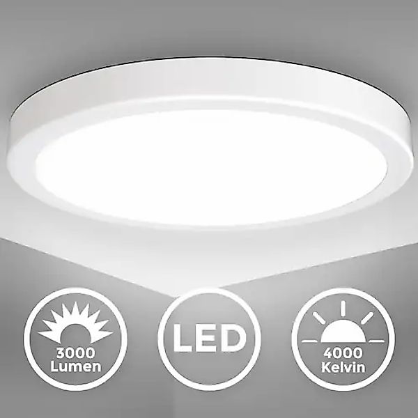 B.K.Licht LED Deckenleuchte, 1 x LED-Platine 24 Watt, 3.000lm,4.000K, nicht günstig online kaufen