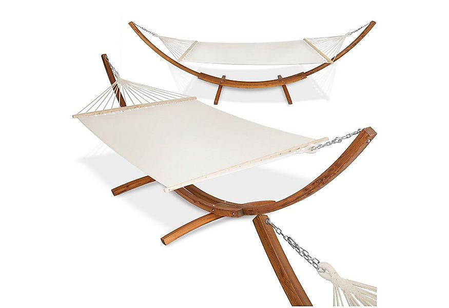 tectake Hängematte XXL Hängemattengestell Thorsten - starke Holz-Konstrukti günstig online kaufen