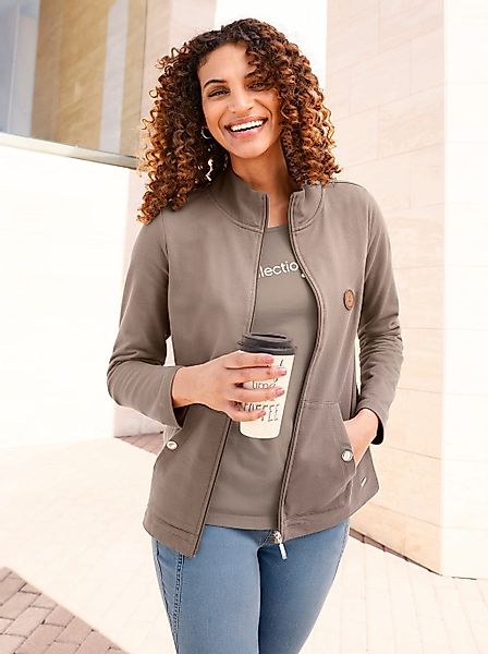 Casual Looks Shirtjacke "Sweatjacke", (1 tlg.) günstig online kaufen
