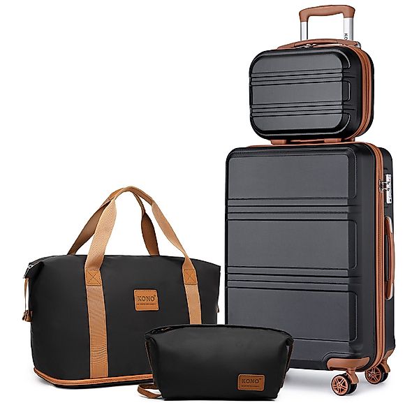 KONO Hartschalen-Trolley mit TSA-Schloss - Reisekoffer günstig online kaufen