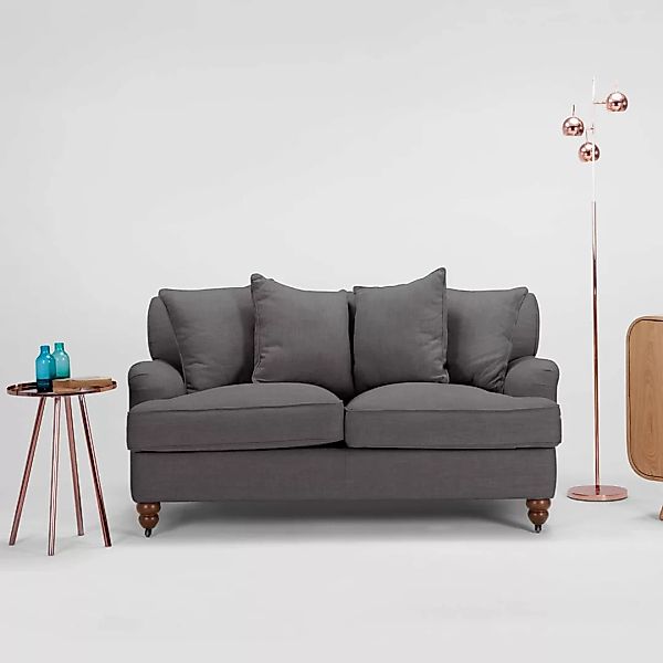 Orson 2-Sitzer Sofa mit Kissen, Graphitgrau - MADE.com günstig online kaufen