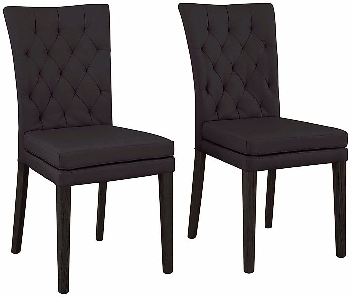 Home affaire 4-Fußstuhl "Colorado" (Set) 2 Stk.Beine aus Buche, wengefarben günstig online kaufen