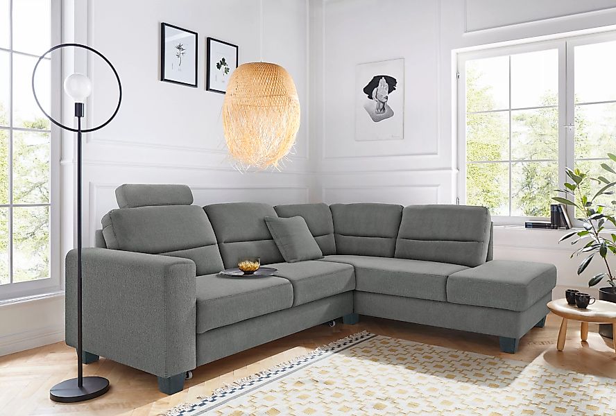 TRENDMANUFAKTUR Ecksofa "Chamber, L-Form", inklusive einer Kopfstütze, wahl günstig online kaufen