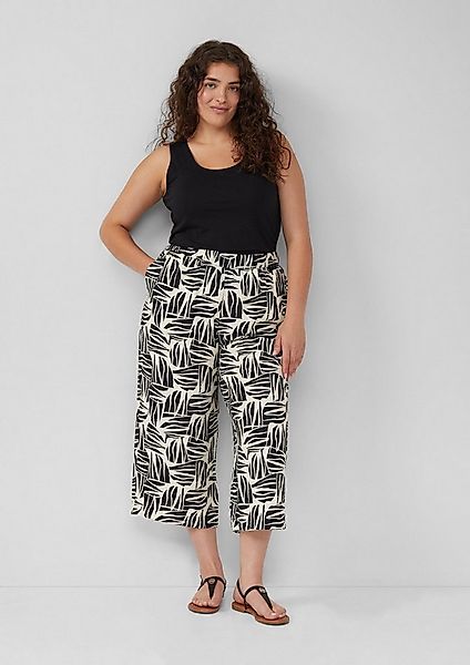 s.Oliver Culotte Hose Culotte aus Viskosemix mit All-over-Print günstig online kaufen