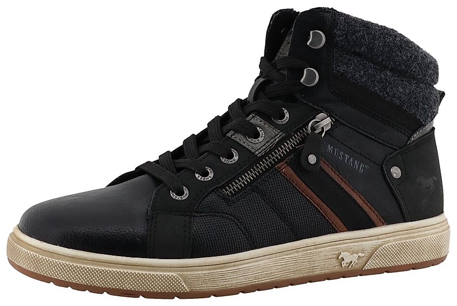 Mustang Shoes Merian Sneaker High Top Sneaker, Schnürboots mit Reißverschlu günstig online kaufen