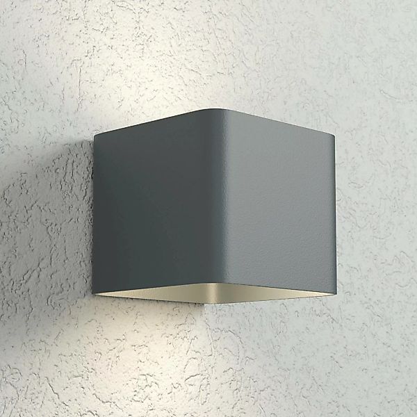 LED Wandleuchte Dodd in Anthrazit W 540lm IP54 eckig günstig online kaufen