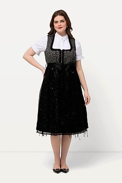 Ulla Popken Dirndl Dirndl Leo-Top Carree-Ausschnitt günstig online kaufen