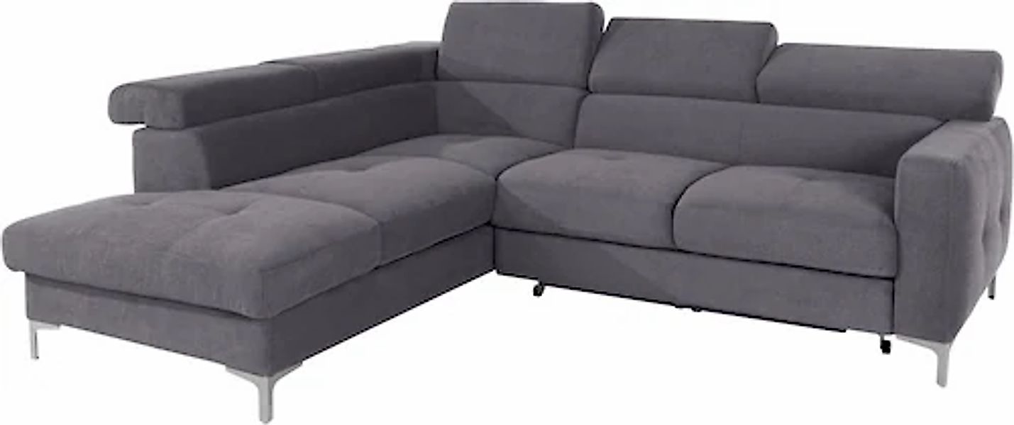 COTTA Ecksofa "Sammy L-Form" mit Kopfteilverstellung, wahlweise mit Bettfun günstig online kaufen