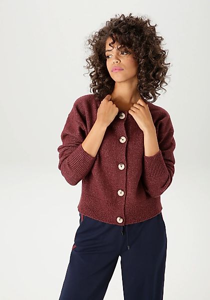 Aniston CASUAL Strickjacke, aus effektvollem Melange-Garn - NEUE KOLLEKTION günstig online kaufen