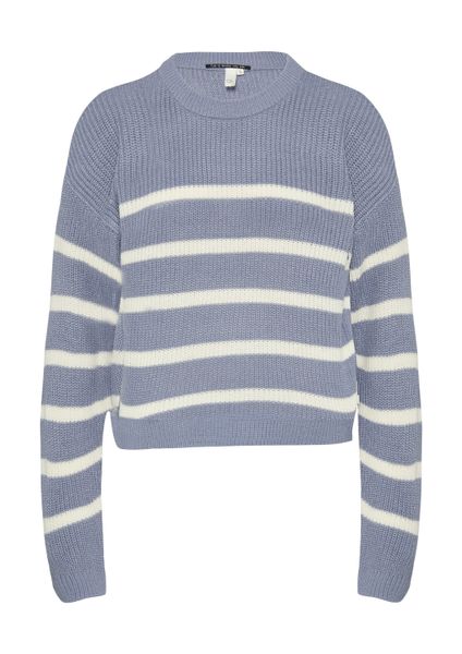 QS Longpullover Strickpullover Verkürzter Pullover mit günstig online kaufen