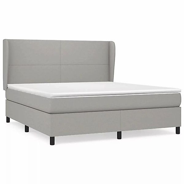 vidaXL Boxspringbett mit Matratze Hellgrau 180x200 cm Stoff1372323 günstig online kaufen