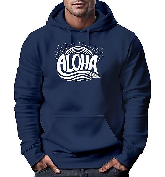 Neverless Hoodie Hoodie Herren Aloha Surf Kapuzen-Pullover Männer günstig online kaufen