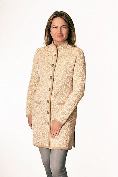 Pezzo D'oro Strickmantel Strickjacke knielang, offwhite/camel, Gehrock,rein günstig online kaufen