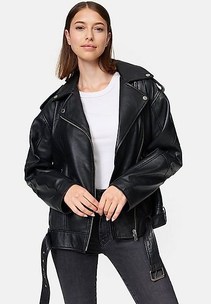 trueprodigy Lederjacke Dua Oversize Bikerjacke mit Reißverschlussdetails günstig online kaufen