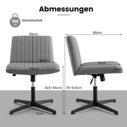 KOMFOTTEU Bürostuhl, drehbarer Schreibtischstuhl mit breiter günstig online kaufen