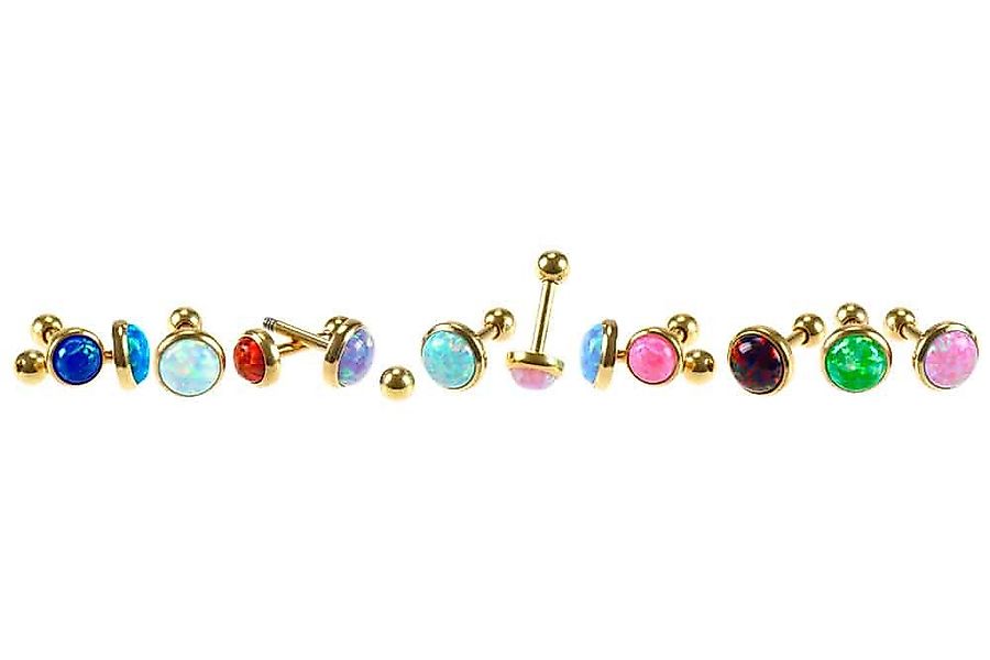 PIERCINGLINE Single-Ohrstecker Chirurgenstahl Ohrpiercing SYNTHETISCHER OPA günstig online kaufen