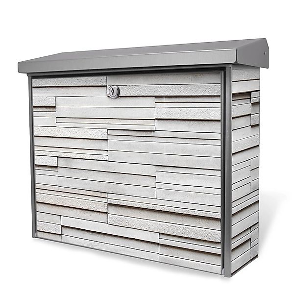 Banjado Briefkasten Edelstahl 38.5x31.5x12cm Ohne Zeitungsfach Inkl. Montag günstig online kaufen