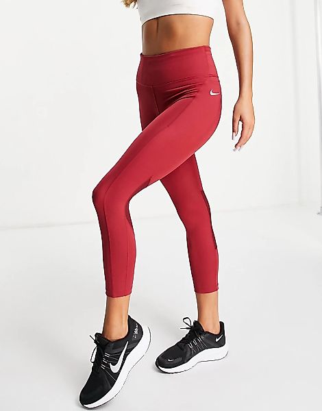 Nike Running – Dri-FIT Fast – Leggings mit kurzem Schnitt in Dunkelrosa günstig online kaufen