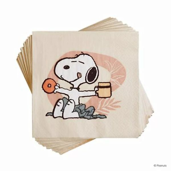 BUTLERS PEANUTS Papierserviette Snoopy genießend 20 Stück bunt günstig online kaufen