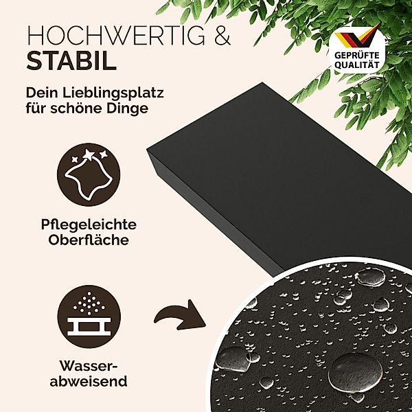 Casaria Wandboard, Schwarz Hängeregal mit Halterung günstig online kaufen