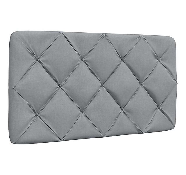 vidaXL Bett Kopfteil-Kissen Hellgrau 80 cm Stoff (1-tlg) günstig online kaufen