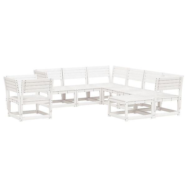vidaXL 8-Tlg Garten-Lounge-Set Weiß Massivholz Kiefer 3216941 günstig online kaufen