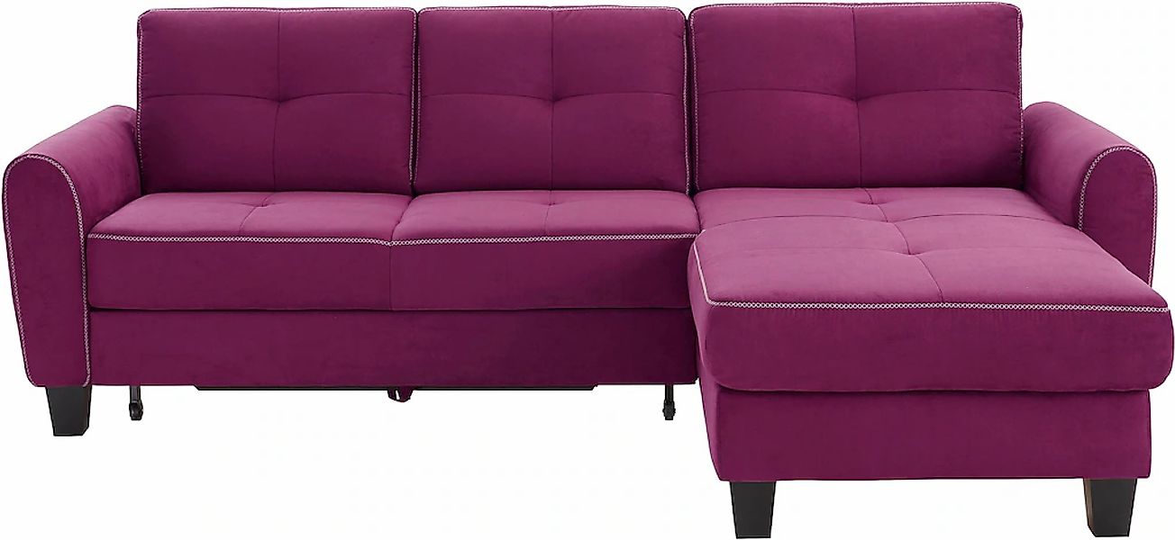 sit&more Ecksofa "Varese L-Form", mit Federkern, wahlweise mit Bettfunktion günstig online kaufen