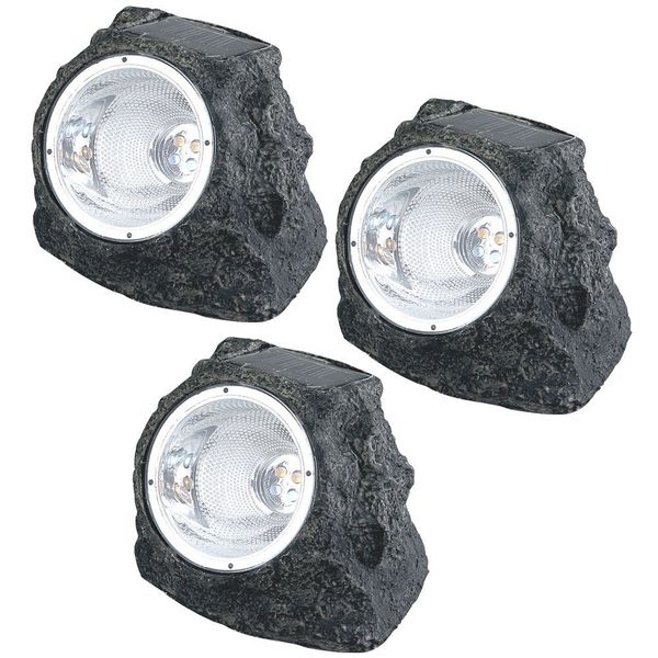 etc-shop Gartenleuchte, LED-Leuchtmittel fest verbaut, 3er günstig online kaufen