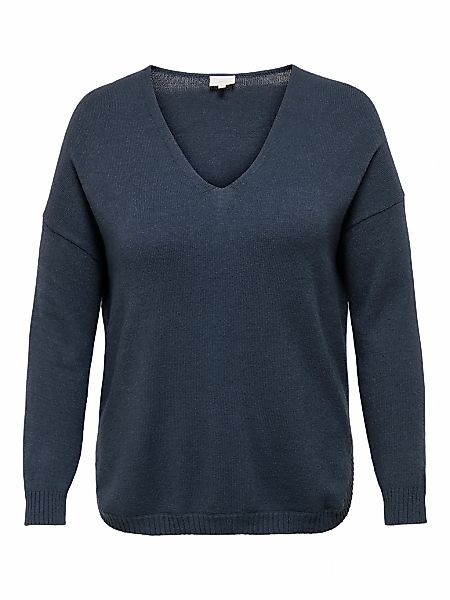 ONLY CARMAKOMA V-Ausschnitt-Pullover "CARMARGARETA LS PULLOVER KNT NOOS" günstig online kaufen