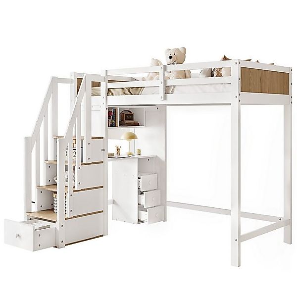 Rutaqian Etagenbett Etagenbett 90x200cm, Kinderbett, Mit Fallschutzgitter, günstig online kaufen