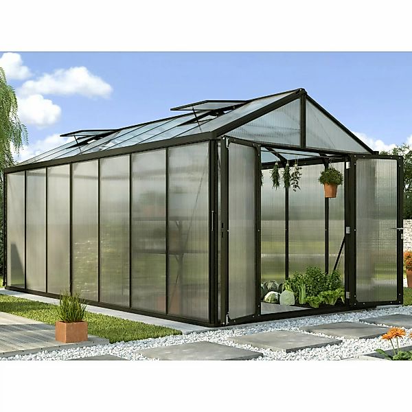Vitavia Gewächshaus Zeus Comfort 13800 Schwarz 13,8 m² günstig online kaufen