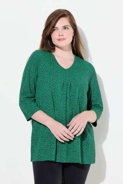 Ulla Popken Longsleeve Shirt Blüten A-Linie günstig online kaufen
