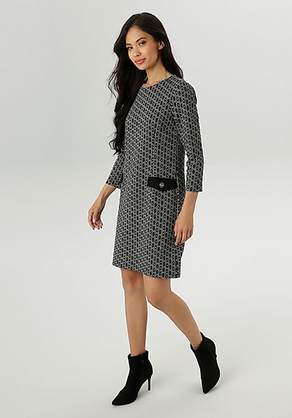 Aniston SELECTED Etuikleid mit grafischer Jacquardmusterung günstig online kaufen