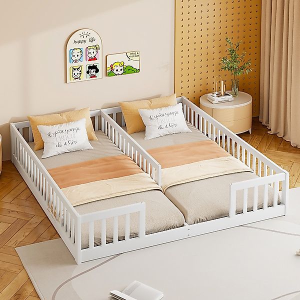 Flieks Massivholzbett, Kinderbett Einzelbett*2 90x200cm*2 für günstig online kaufen